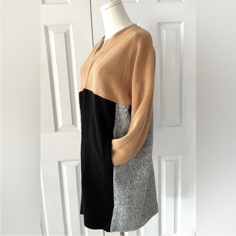 Zara Color Block Coat Size S - Picture 2 of 8